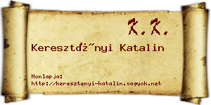 Keresztényi Katalin névjegykártya